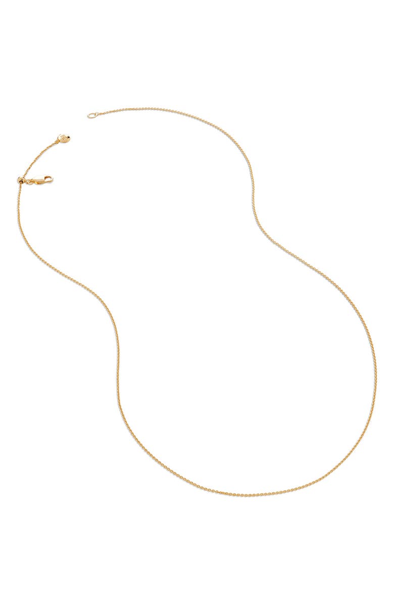 Monica Vinader Fine Chain Necklace, Main, color, Yellow Gold