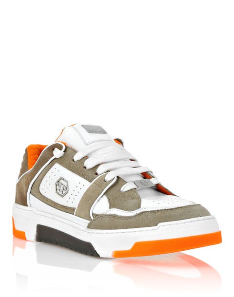 Mix Leather Lo-Top Sneakers Hexagon Luxe Unisex