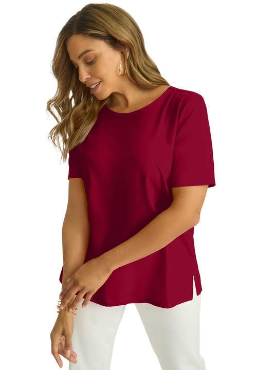Jessica London Uptown Refined Tee In Pink