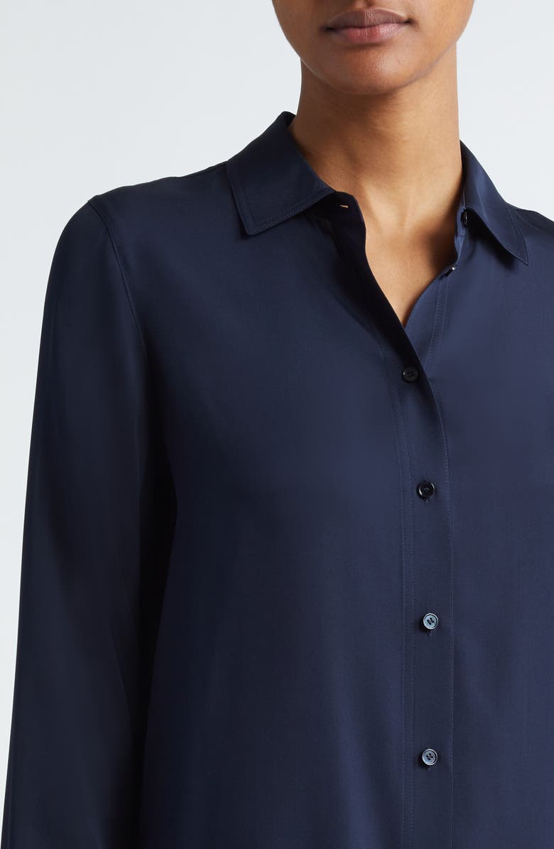 Vince Slim Silk Blouse, Alternate, color, Coastal