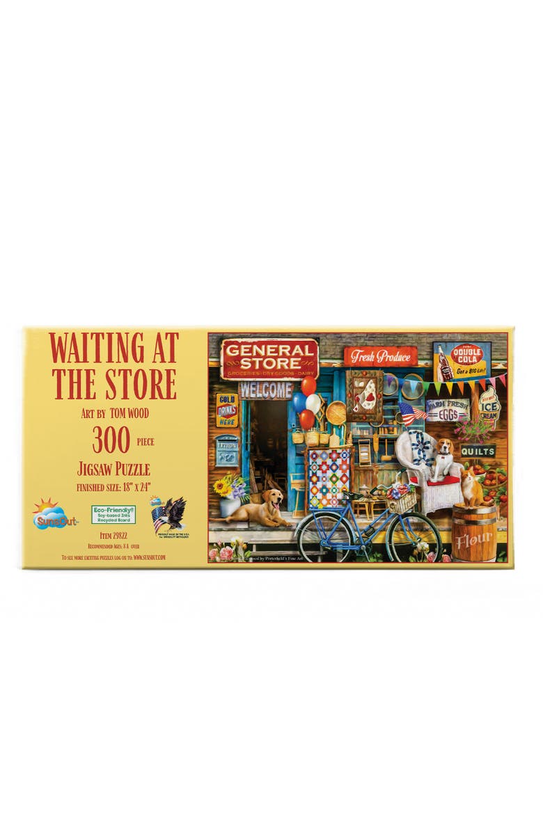 Sunsout Waiting at the Store 300 piece Jigsaw Puzzle for Adults, Alternate, color, Multicolor
