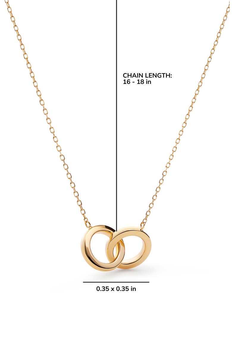 Solid Yellow Gold - Duo Links Necklace, Alternate, color, Gold