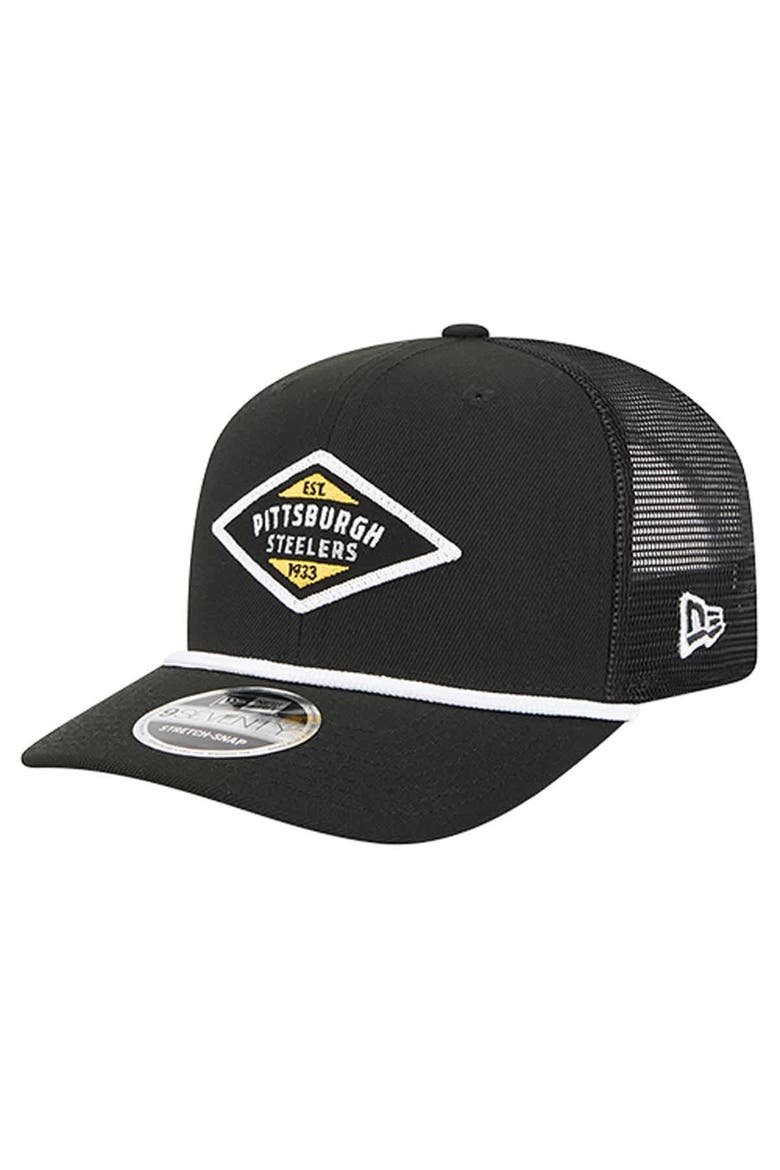 Men's New Era  Black Pittsburgh Steelers Team 9SEVENTY Adjustable Hat, Main, color, Black
