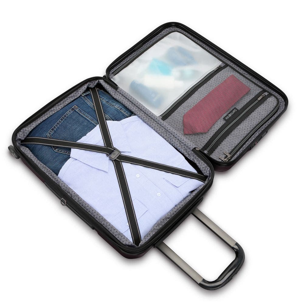 Samsonite Octiv 3-Piece Set (Pro Front Pocket 20/24/28) Hardside Spinner, Alternate, color, Amethyst Purple