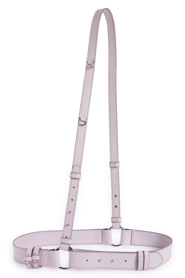 Faux Leather Harness Belt, Main, color, LILAC