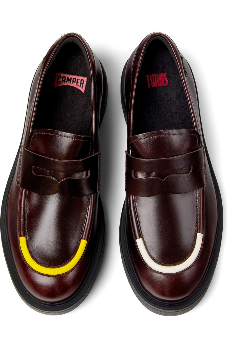 Camper Dean Twins Mismatched Penny Loafers, Main, color,