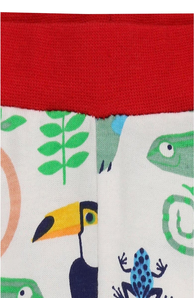 Lilly + Sid Organic Cotton Animal Safari And Stripe Print Leggings - 2 Pack, Alternate, color, Multi