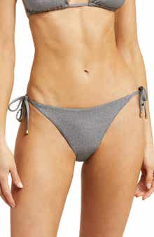 Vitamin A® Elle Metallic Side Tie Bikini Bottoms
