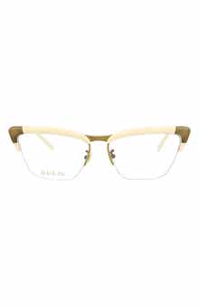 Gucci 58mm Novelty Square Optical Glasses