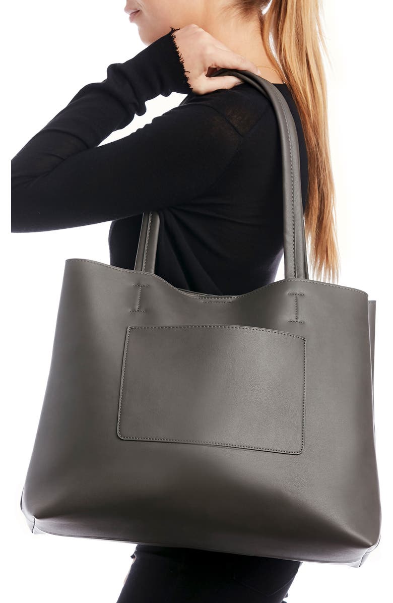 Sole Society Oversize Faux Leather Tote, Alternate, color,