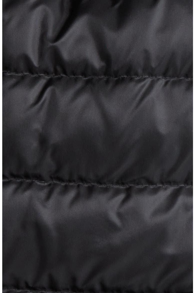 Raie Short Nylon Down Puffer Jacket, Alternate, color, BLACK