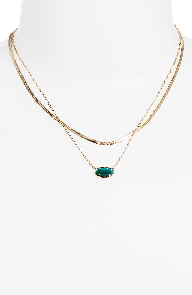 Kendra Scott Grayson Herringbone Multistrand Pendant Necklace, Alternate, color,