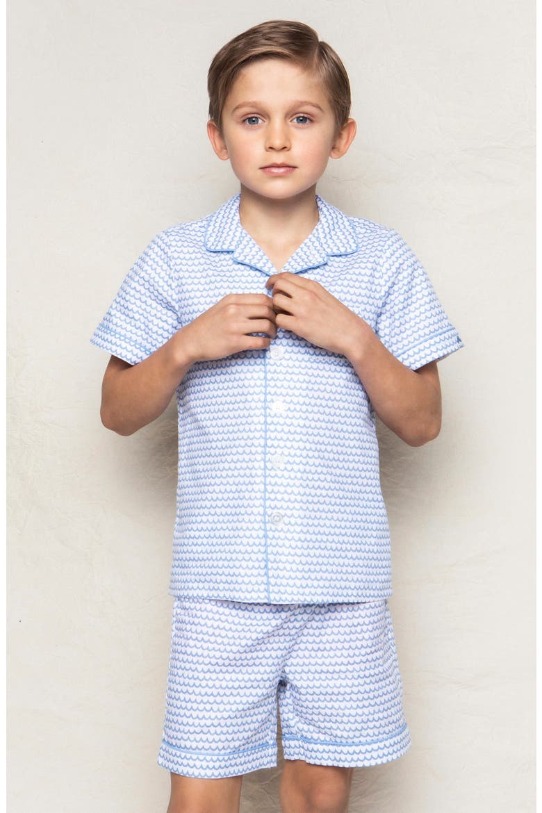 Kids' La Mer Short Pajamas, Alternate, color, BLUE