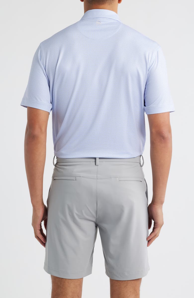 Peter Millar Phoenix Microprint Performance Jersey Polo, Alternate, color, White