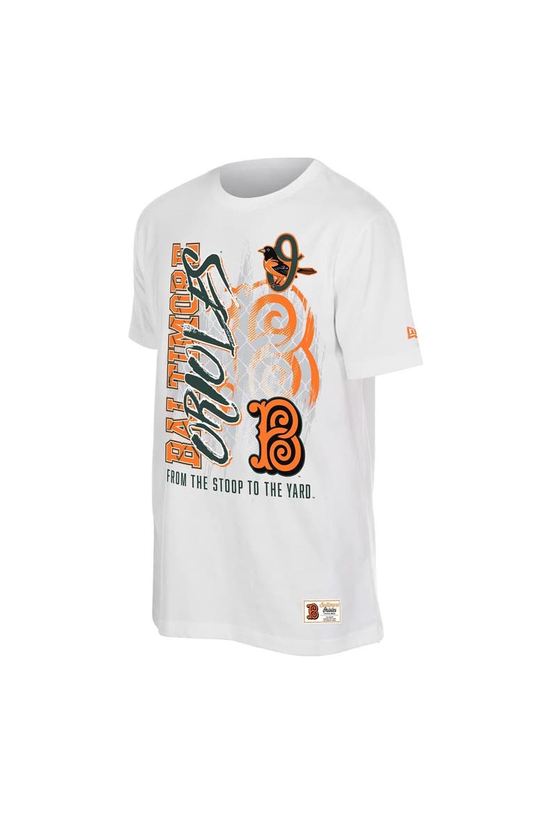 Men's New Era  White Baltimore Orioles 2026 City Connect Photo Real T-Shirt, Alternate, color, White
