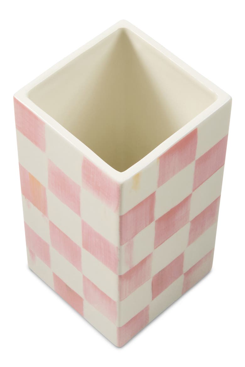 Rosy Check Small Pillar Vase, Alternate, color, PINK