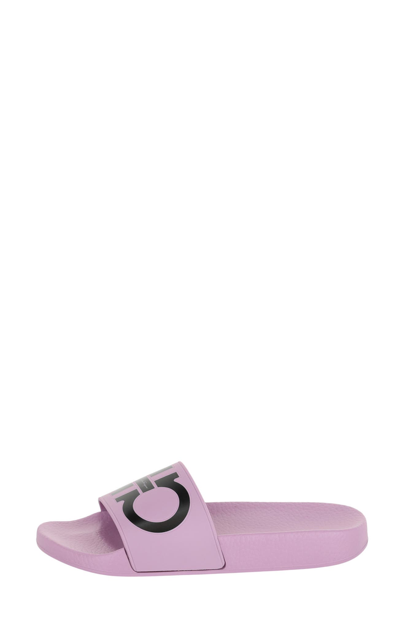 FERRAGAMO Groovy Gancini Slide Sandal, Alternate, color, Pink