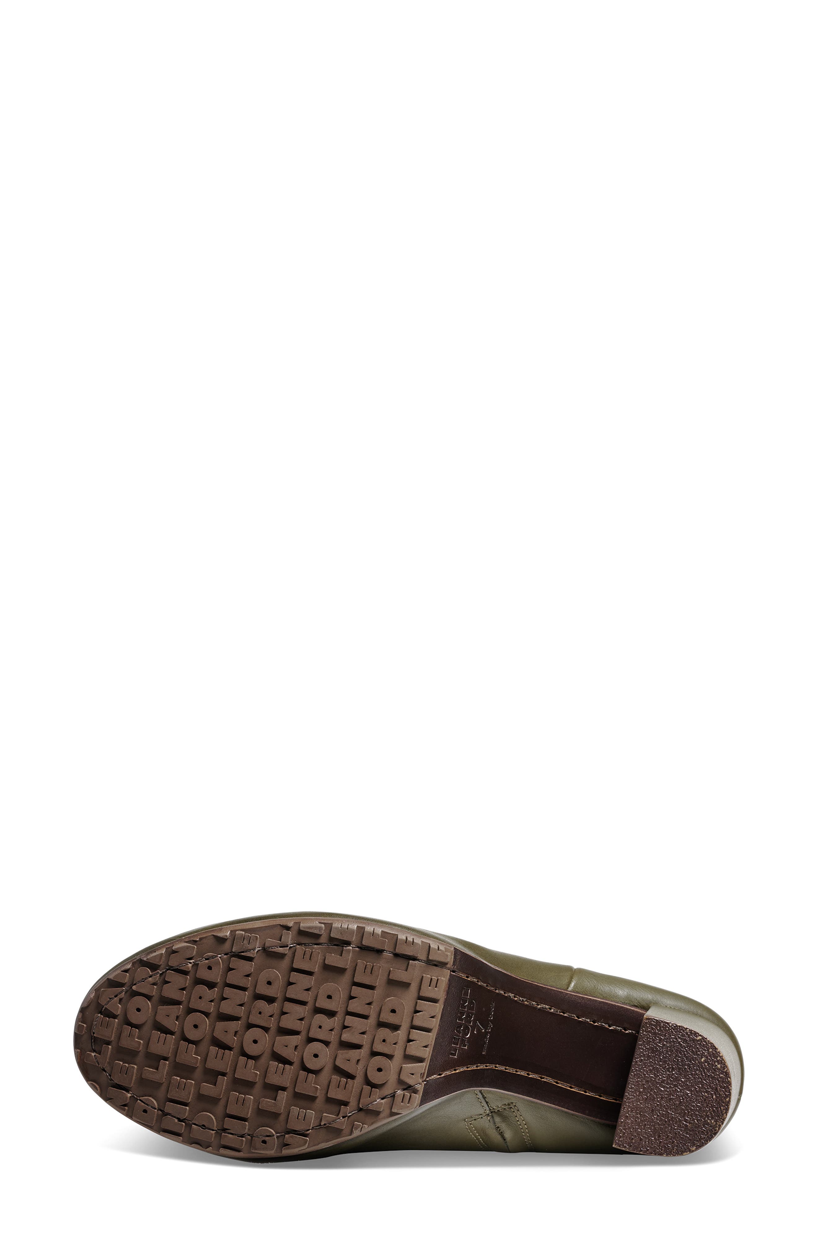 Town Leather Bootie, Alternate, color, OLIVE
