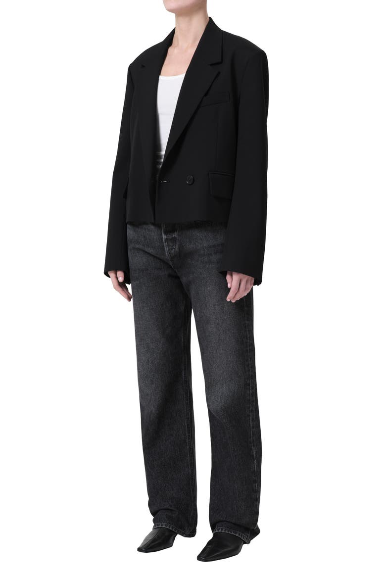 Callie Crop Blazer, Alternate, color, BLACK