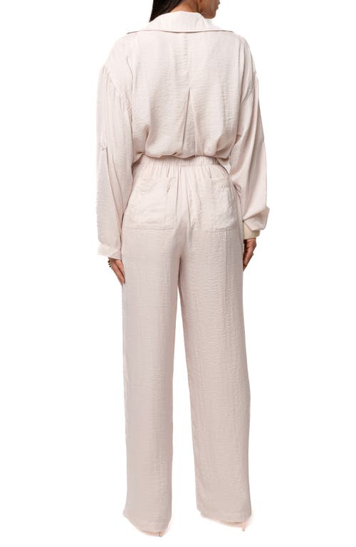 Jluxlabel Pearl Bay Button-up Shirt & Pants Set In Neutral