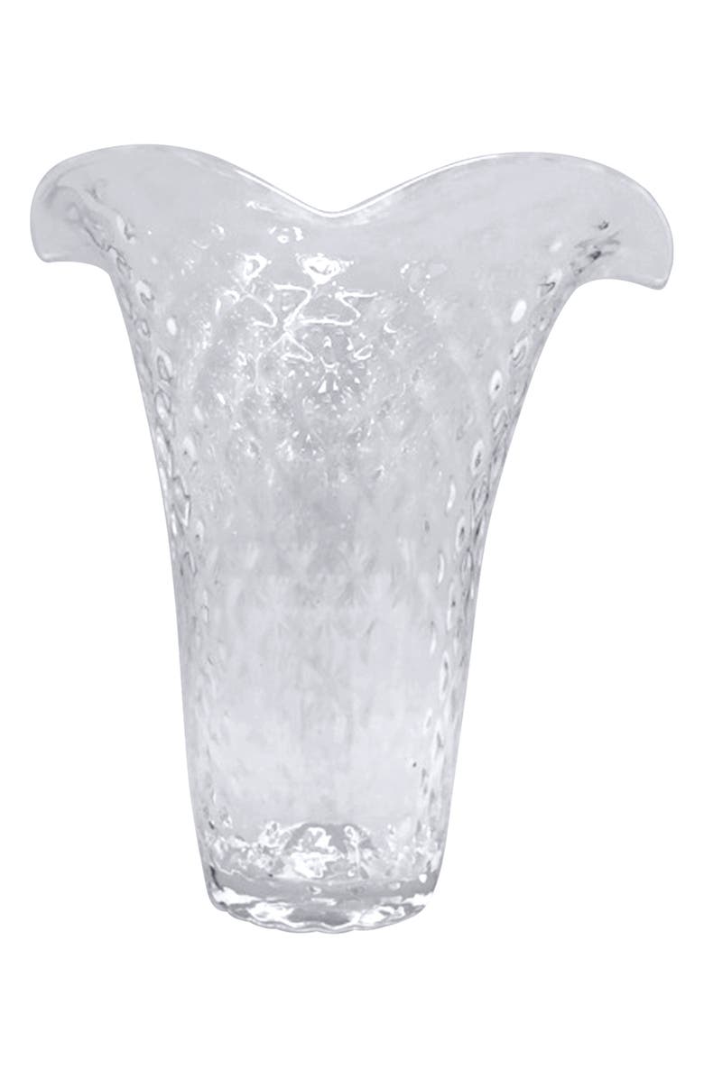 Mariposa Large Flutter Vase, Main, color, Clear