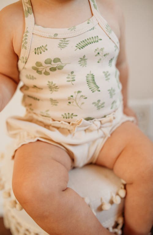 L'ovedbaby Print Organic Cotton Tank Bodysuit & Bloomers Set In Neutral