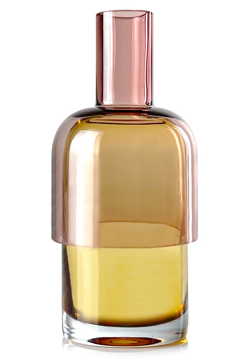 Flip Top Glass Vase (Nordstrom Exclusive), Main, color, PINK/ YELLOW