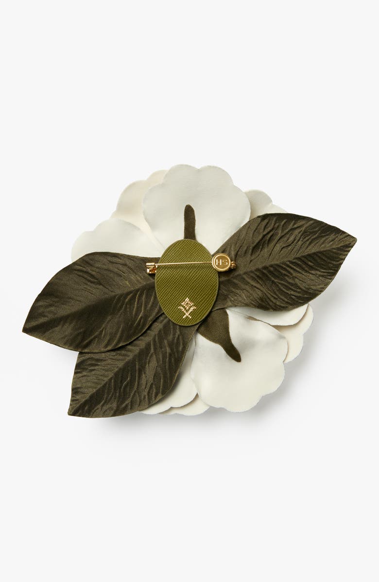 Helena Simon The Large White Gardenia Floral Brooch, Alternate, color, White