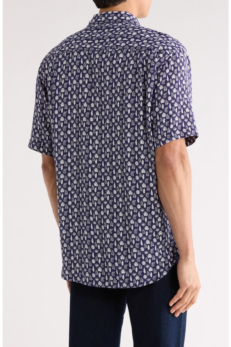 Veracruz Print Button Front Shirt, Alternate, color, BLUE HAWAIIAN