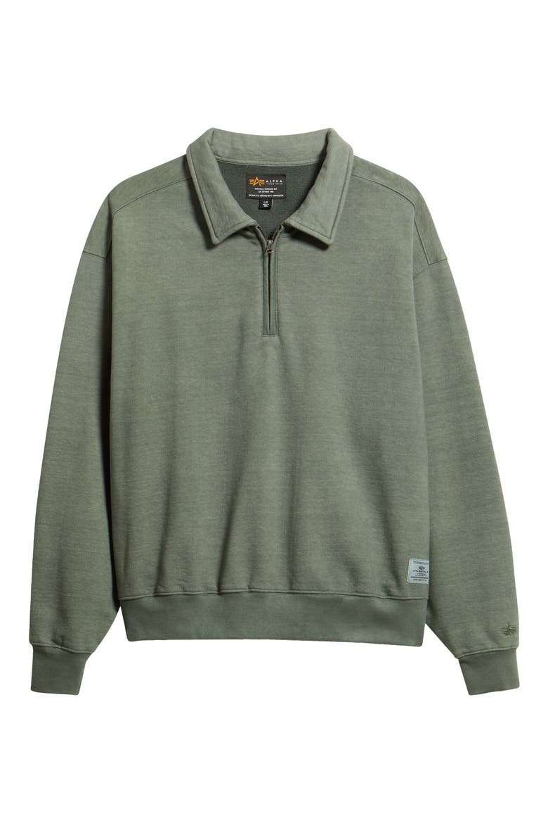 Quarter Zip Sweatshirt, Main, color, DEEP FOREST