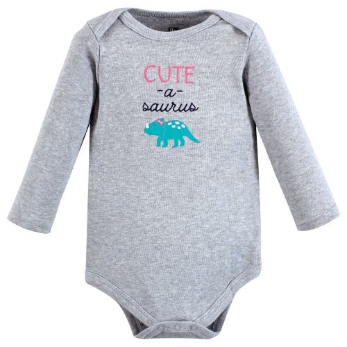 Hudson Baby Infant Breathable Cotton Long-sleeve Bodysuit Bundle 3 Count In Multi