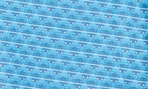 Greg Norman Print Golf Polo In Blue
