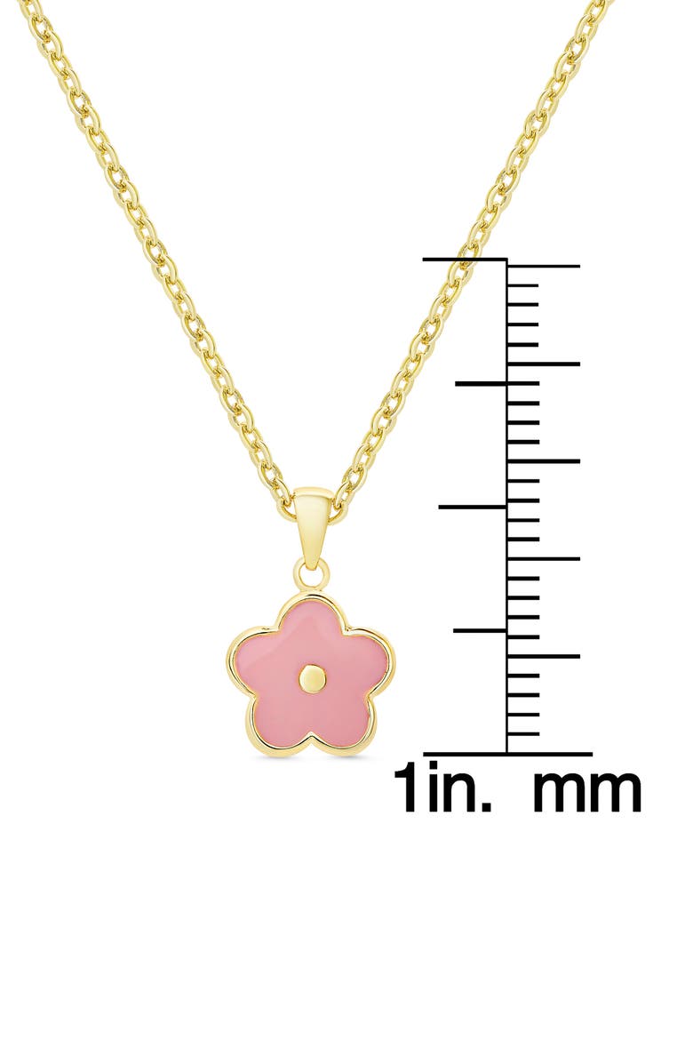 Flower Pendant Necklace, Alternate, color, GOLD