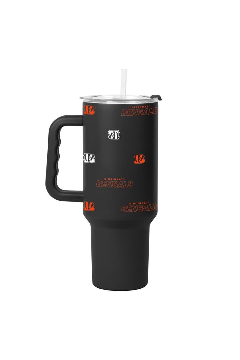 Cincinnati Bengals 40oz. Step and Repeat Powder Coat Tumbler, Main, color, Black