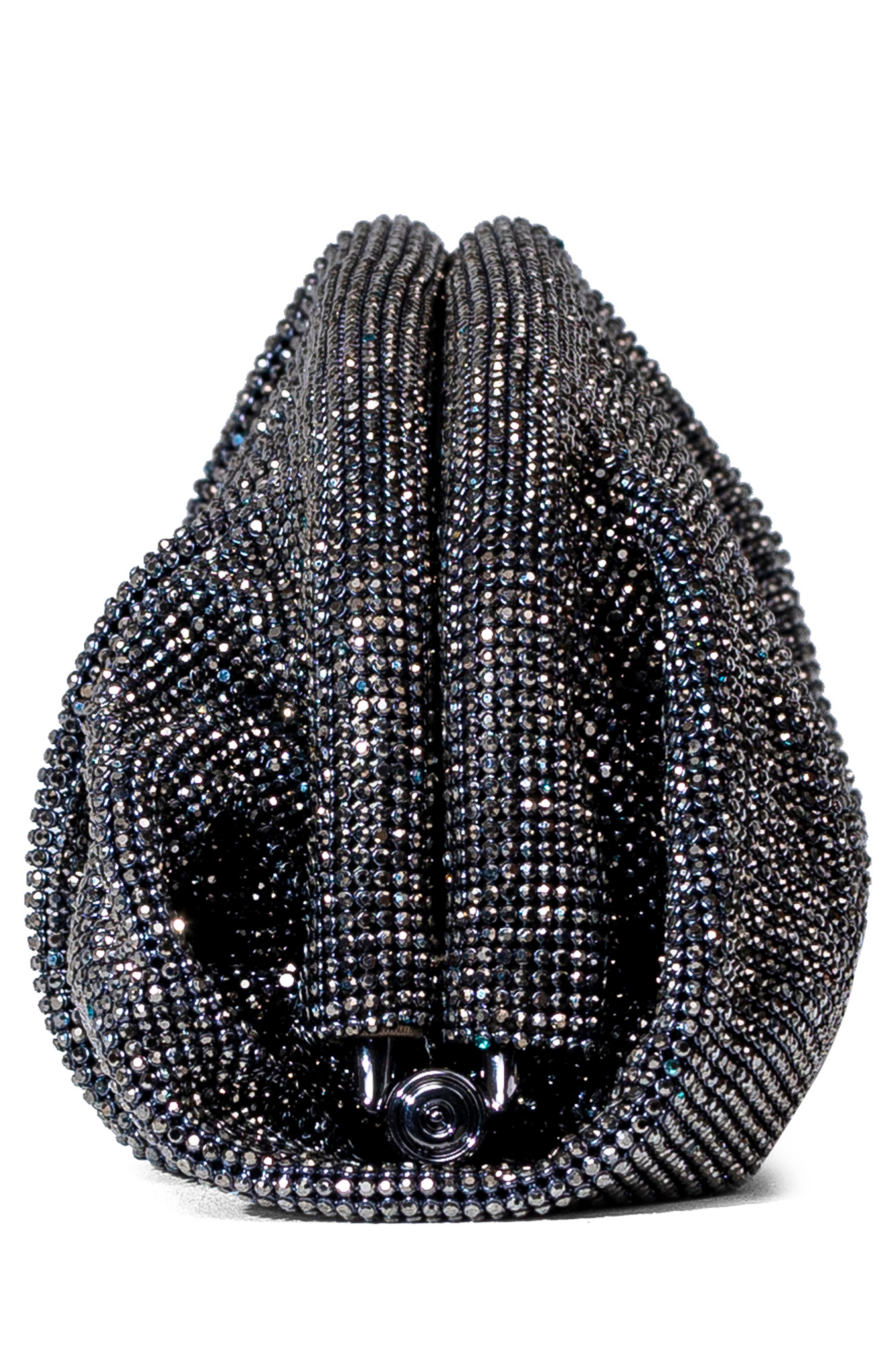 Benedetta Bruzziches La Couchee Crystal Mesh Clutch, Alternate, color, 