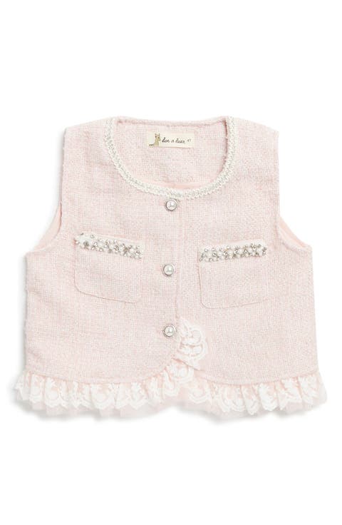 Kids' Embellished Tweed Vest (Toddler & Little Kid)
