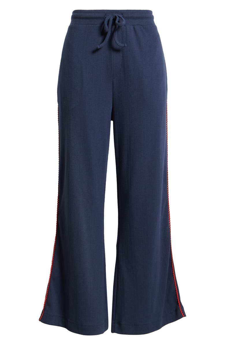 Damson Madder Bailey Kick Flare Sweatpants, Alternate, color, Navy