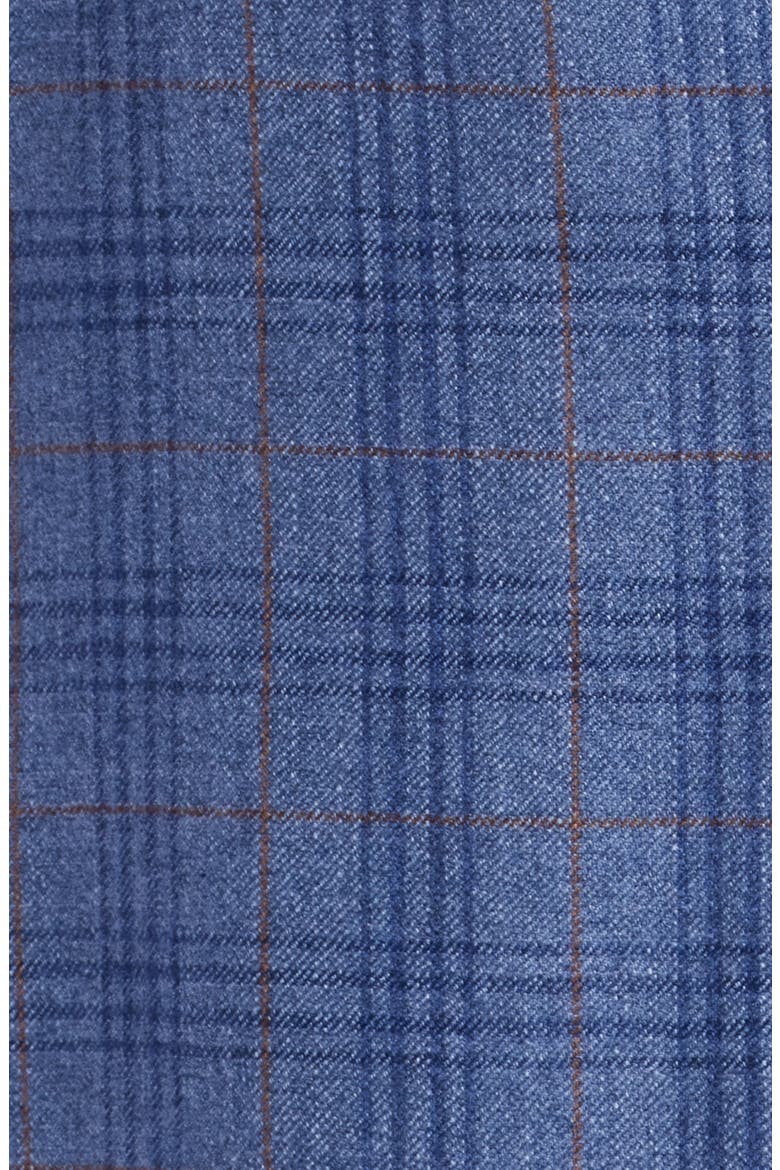 Siena Regular Fit Plaid Silk & Cashmere Sport Coat, Alternate, color, BLUE