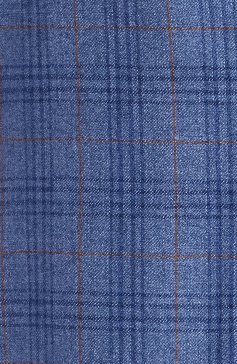 Canali Siena Regular Fit Plaid Silk & Cashmere Sport Coat, Alternate, color, 