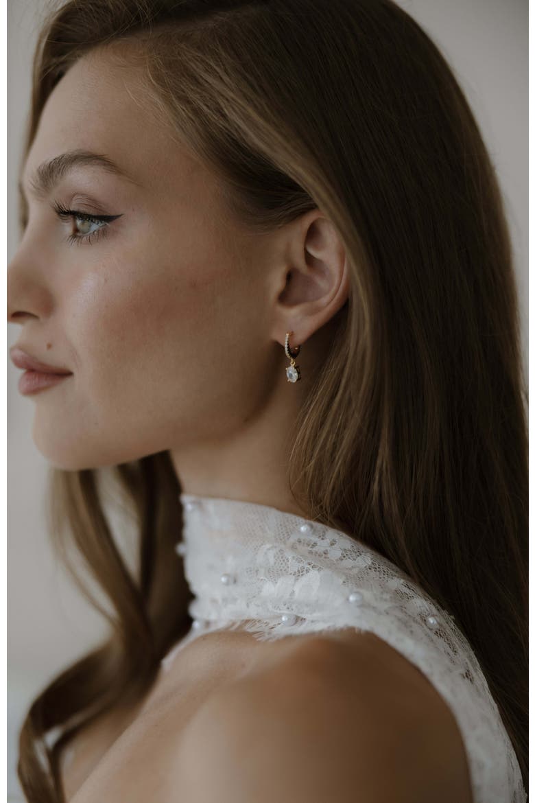 Duchess Crystal Drop Earrings, Alternate, color, Gold