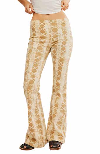 Free People Penny Print Flare Hem Pants