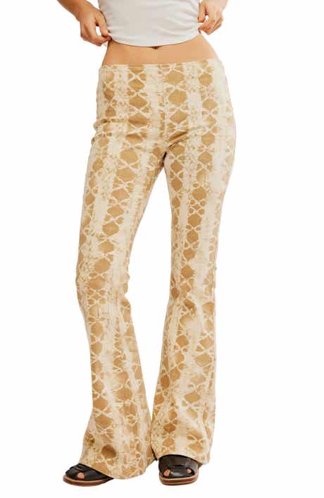 Free People Penny Print Flare Hem Pants