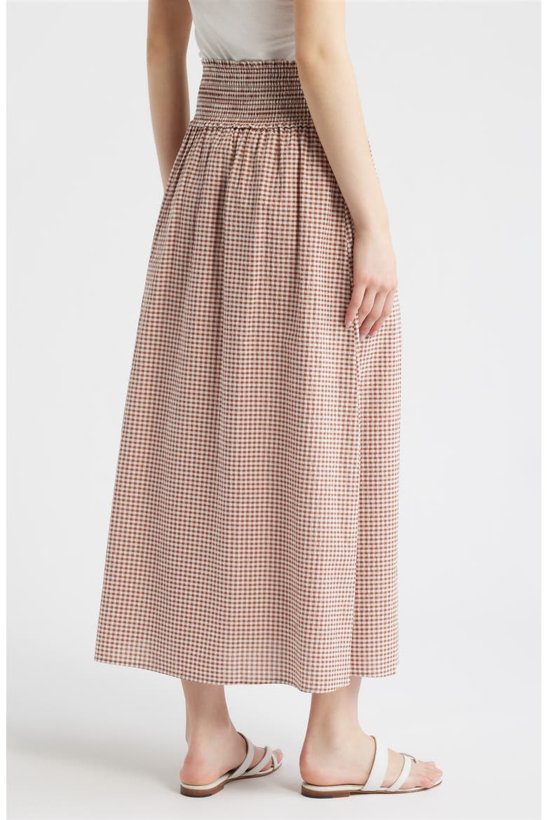 The Delphine Nap® Midi Skirt, Alternate, color, RUST GINGHAM
