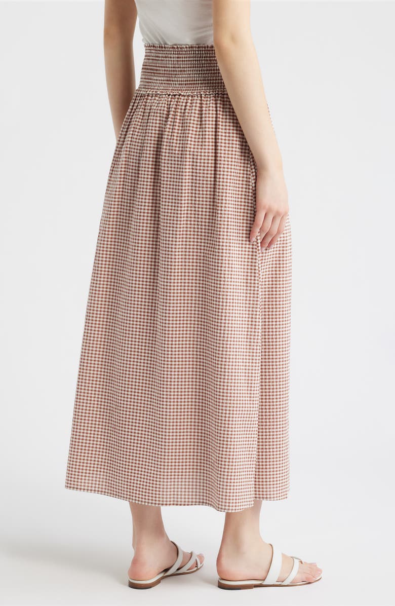 Hill House Home The Delphine Nap<sup>®</sup> Midi Skirt, Alternate, color, Rust Gingham