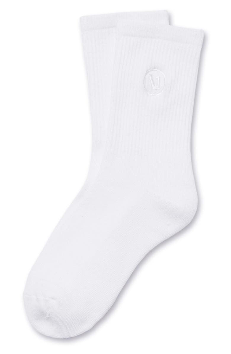 Vuori Performance Crew Socks, Main, color, White