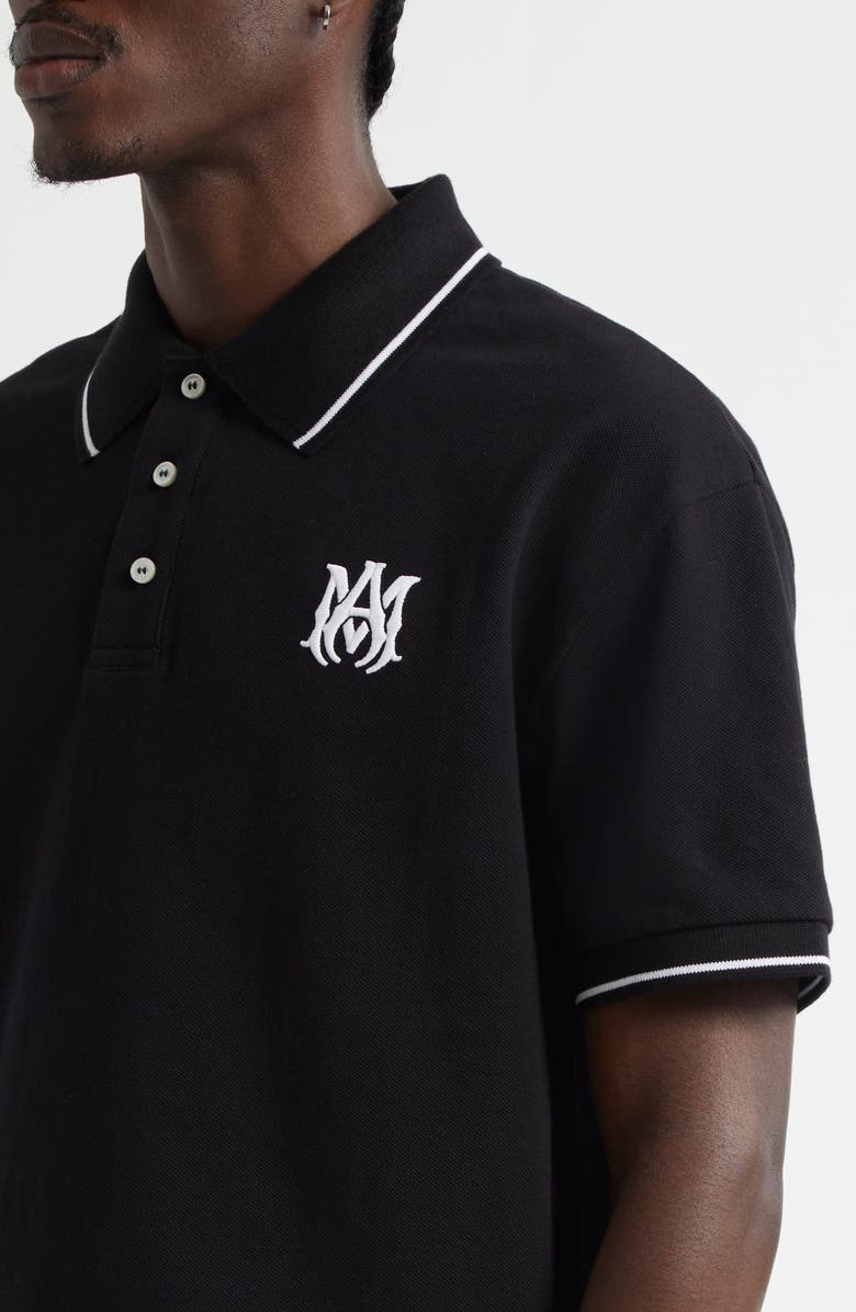 AMIRI MA Core Logo Polo, Alternate, color, Black