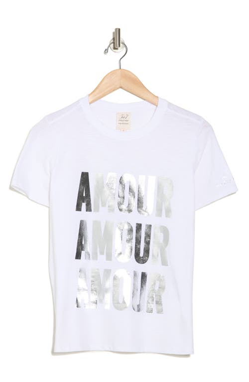 Cinq À Sept Amour Amour Amour Foiled Graphic T-shirt