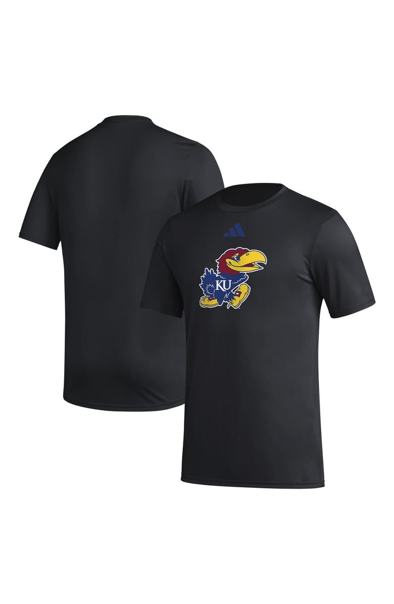 adidas Men's adidas Black Kansas Jayhawks Primary Locker Logo Pre-Game AEROREADY T-Shirt, Alternate, color, Black