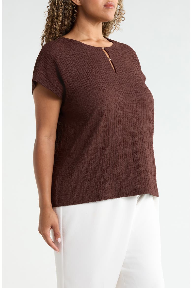 Extended Shoulder Knit Top, Alternate, color, FUDGE