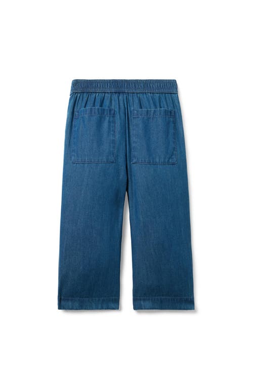 Janie And Jack Chambray Wide Leg Pull-on Pant In Blue